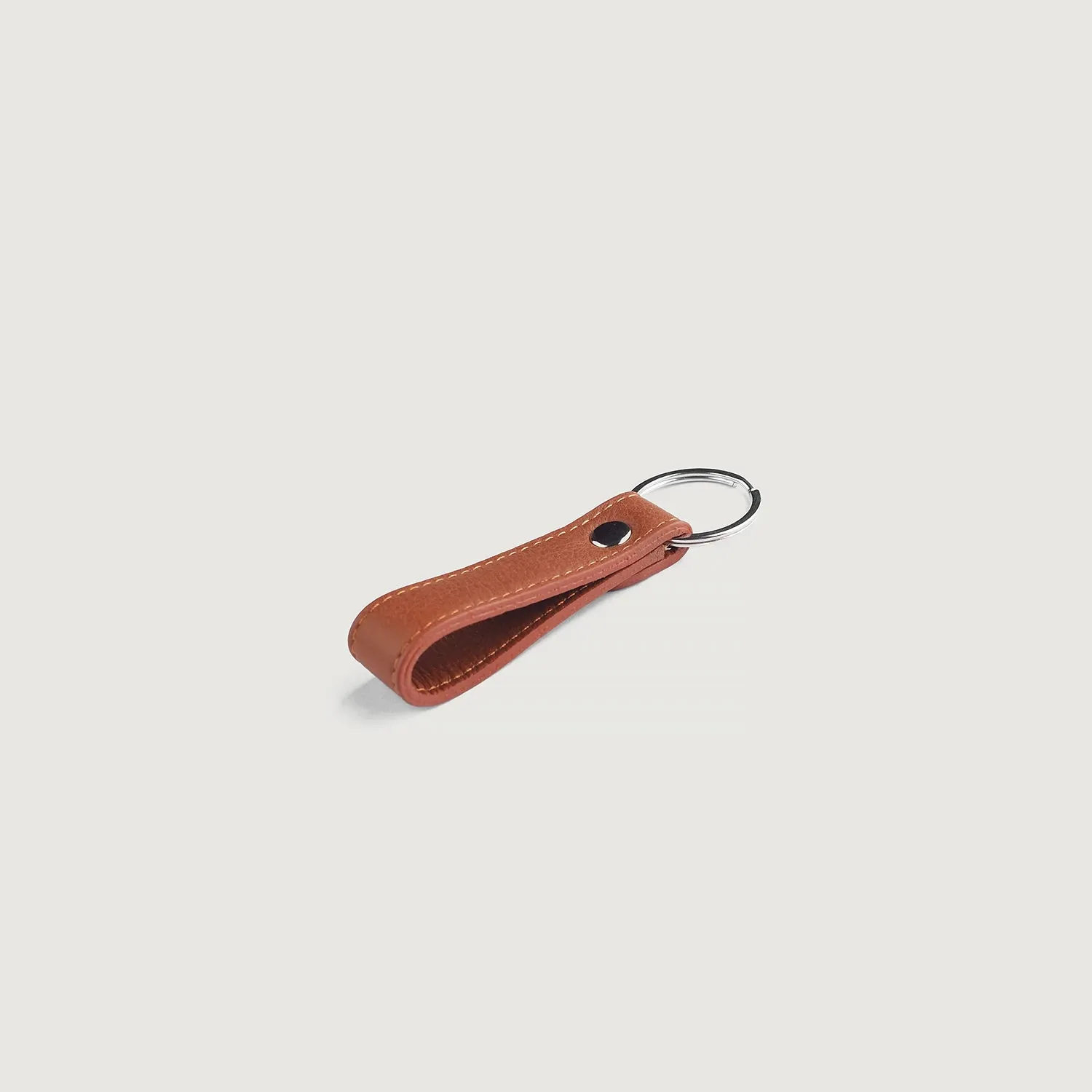 Adkins Brown Leather Keychain