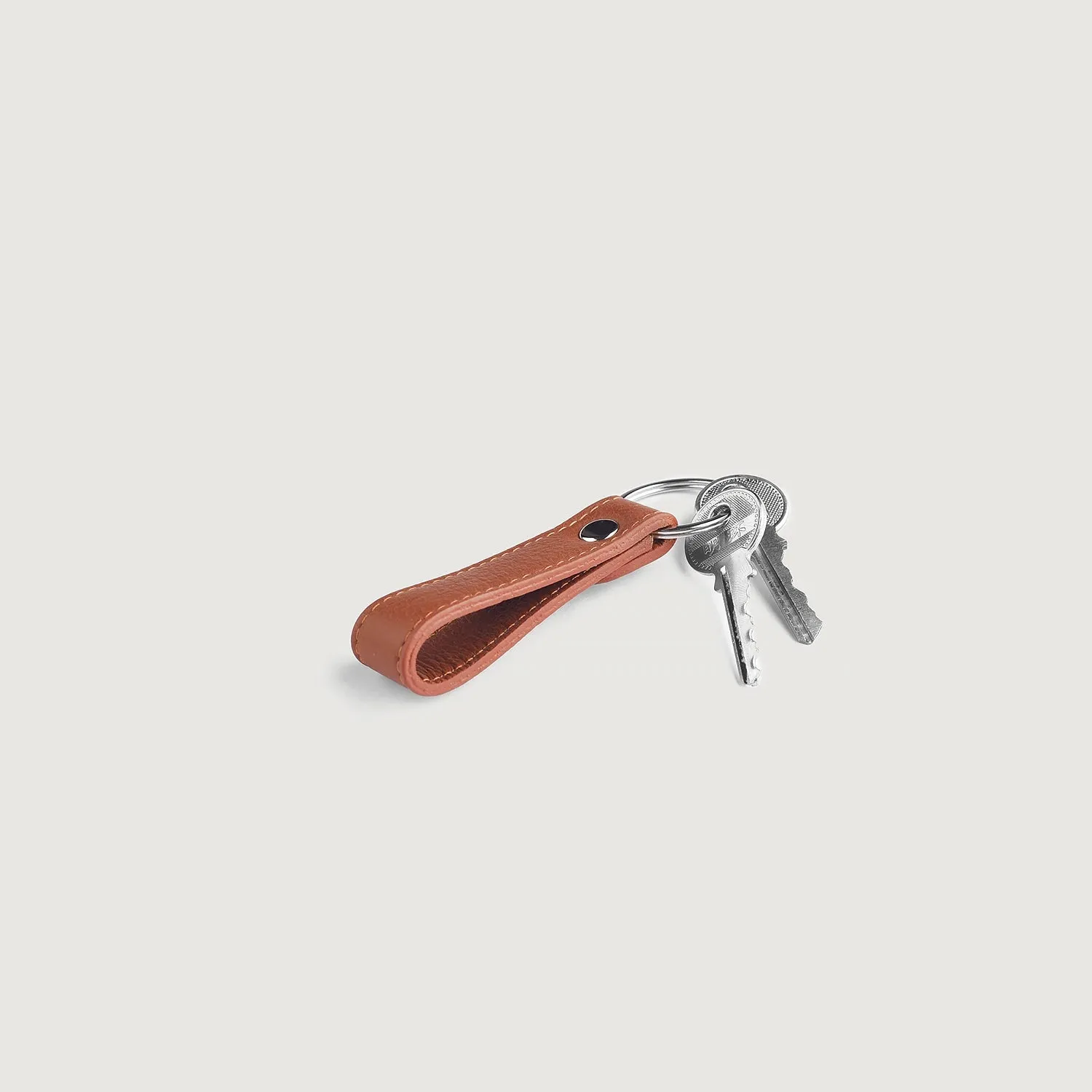 Adkins Brown Leather Keychain