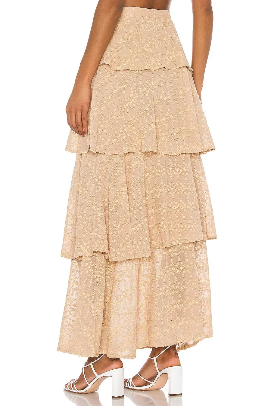 ADRIA SKIRT GEORGETTE CAFE AU LAIT
