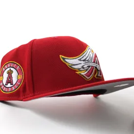 Anaheim Angels 1961 Angels Baseball New Era 59Fifty Fitted Hat (Scarlet Red Gray Under Brim)