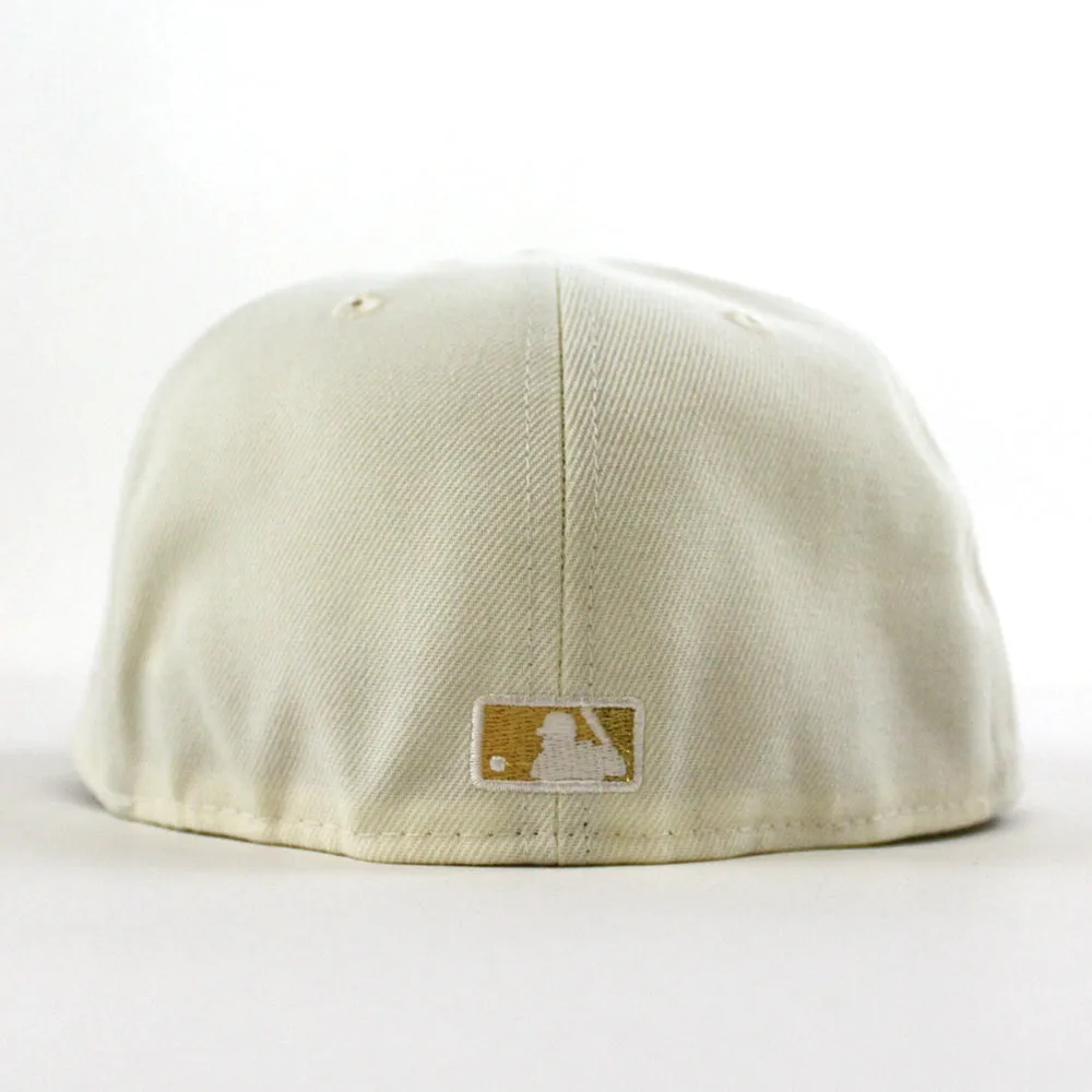 Anaheim Angels Angels BaseBall Patch New Era 59Fifty Fitted Hat (Chrome White Walnut Green Under Brim)