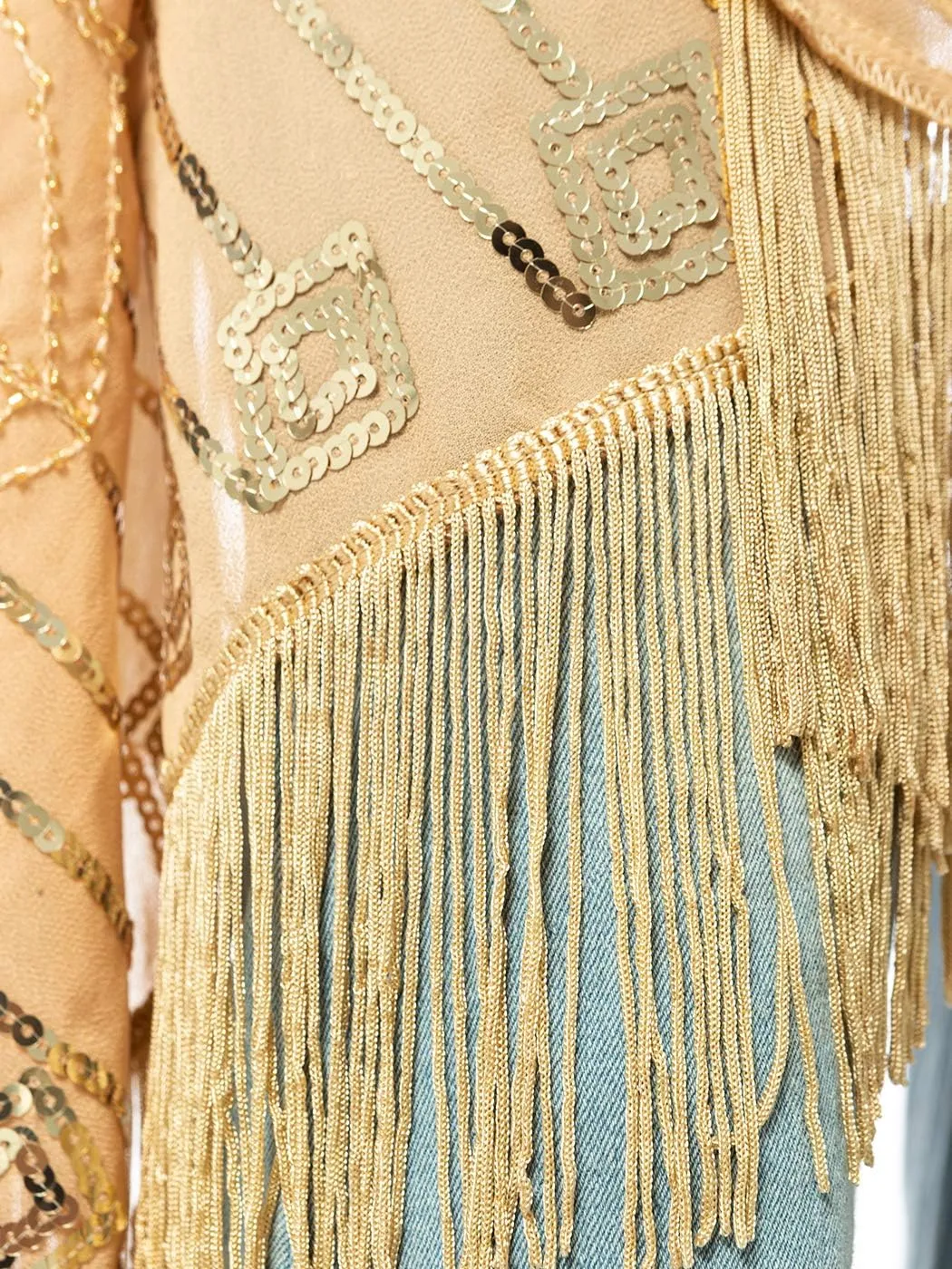 Anna-Kaci Womens Oversized Gatsby Hand Beaded Fringed Sequin Evening Shawl Wrap