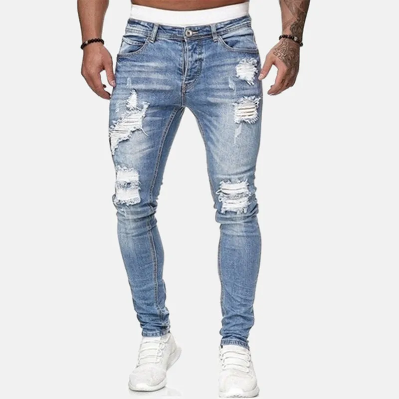 Antonios Biker Ripped Jeans