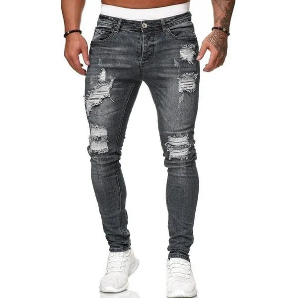 Antonios Biker Ripped Jeans