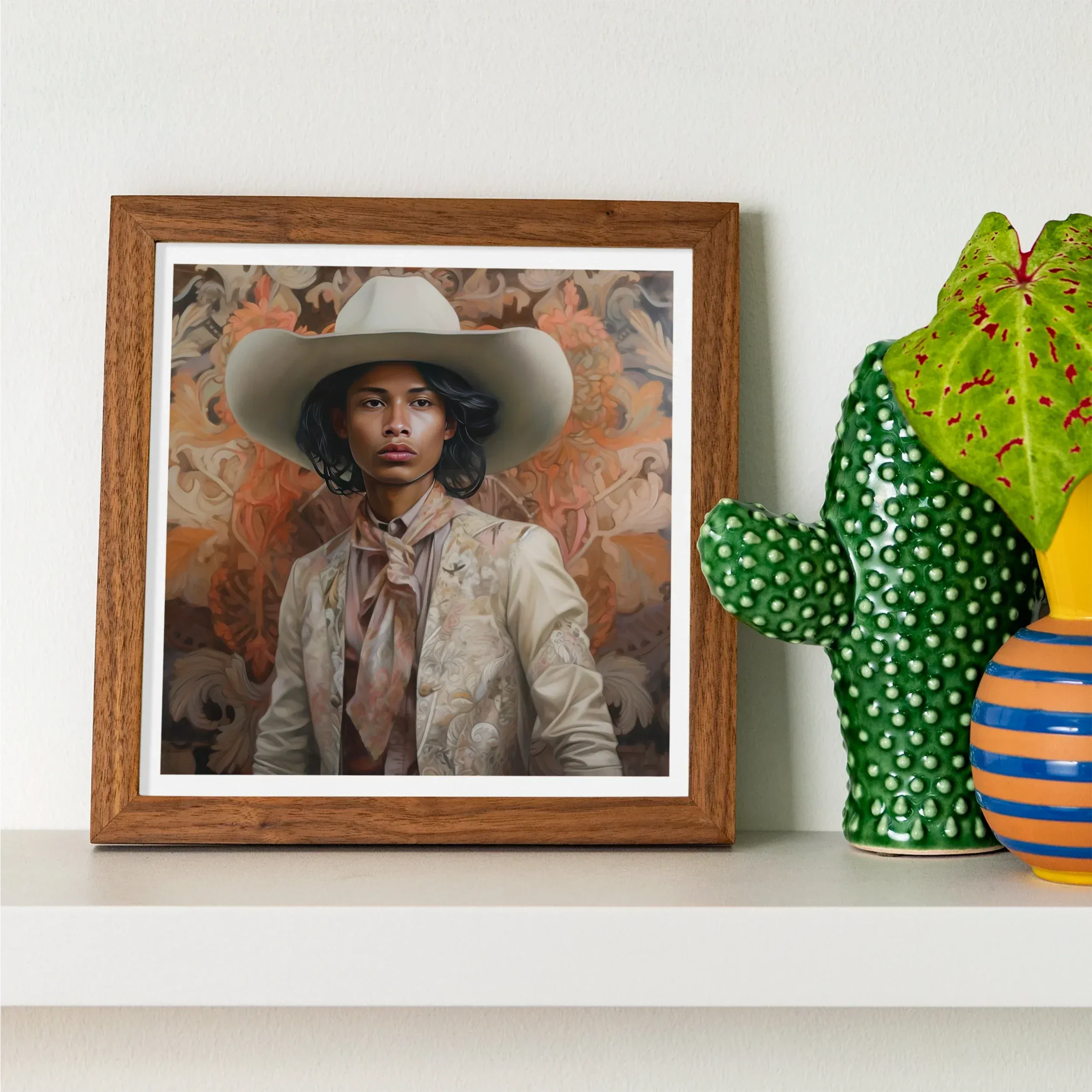 Arjuna - Gay Tamil Cowboy Dandy Art Print
