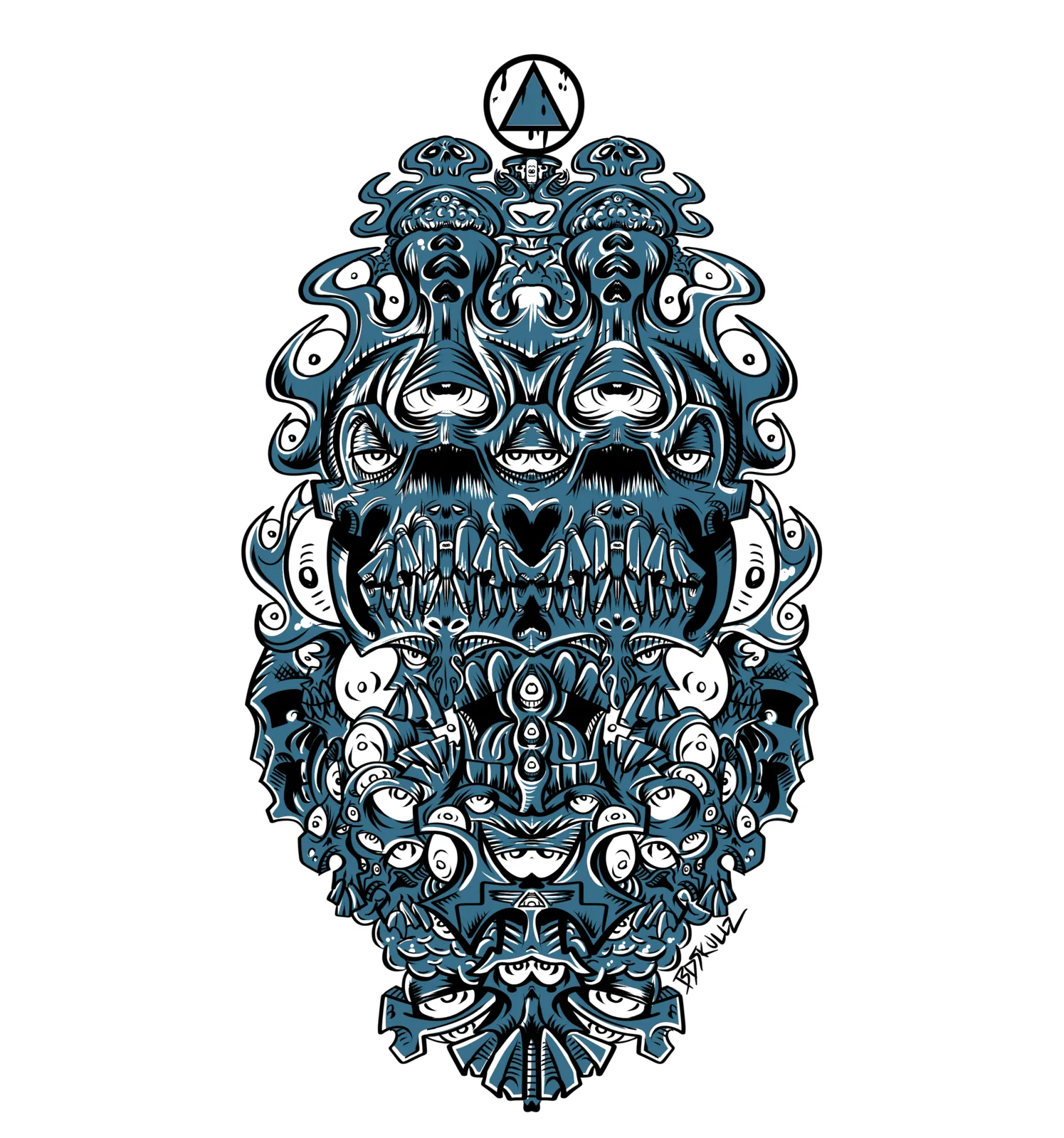 Art Society BDSKULLZ 2.0 CREW SWEATER BLACK