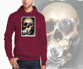 Art Society SIERRA SKULL ROSE HOODIE CARDINAL RED