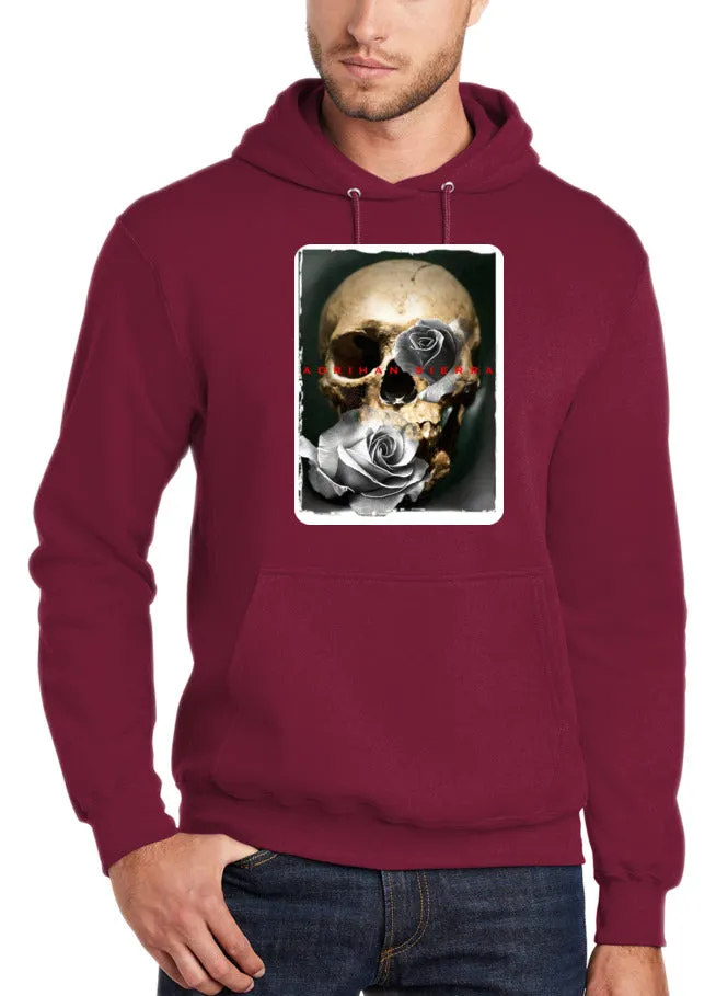Art Society SIERRA SKULL ROSE HOODIE CARDINAL RED
