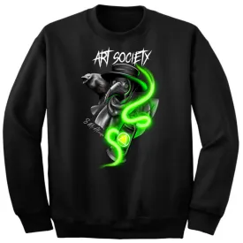 Art Society x Retro Kings PLAGUE DOCTOR CREW SWEATER BLACK