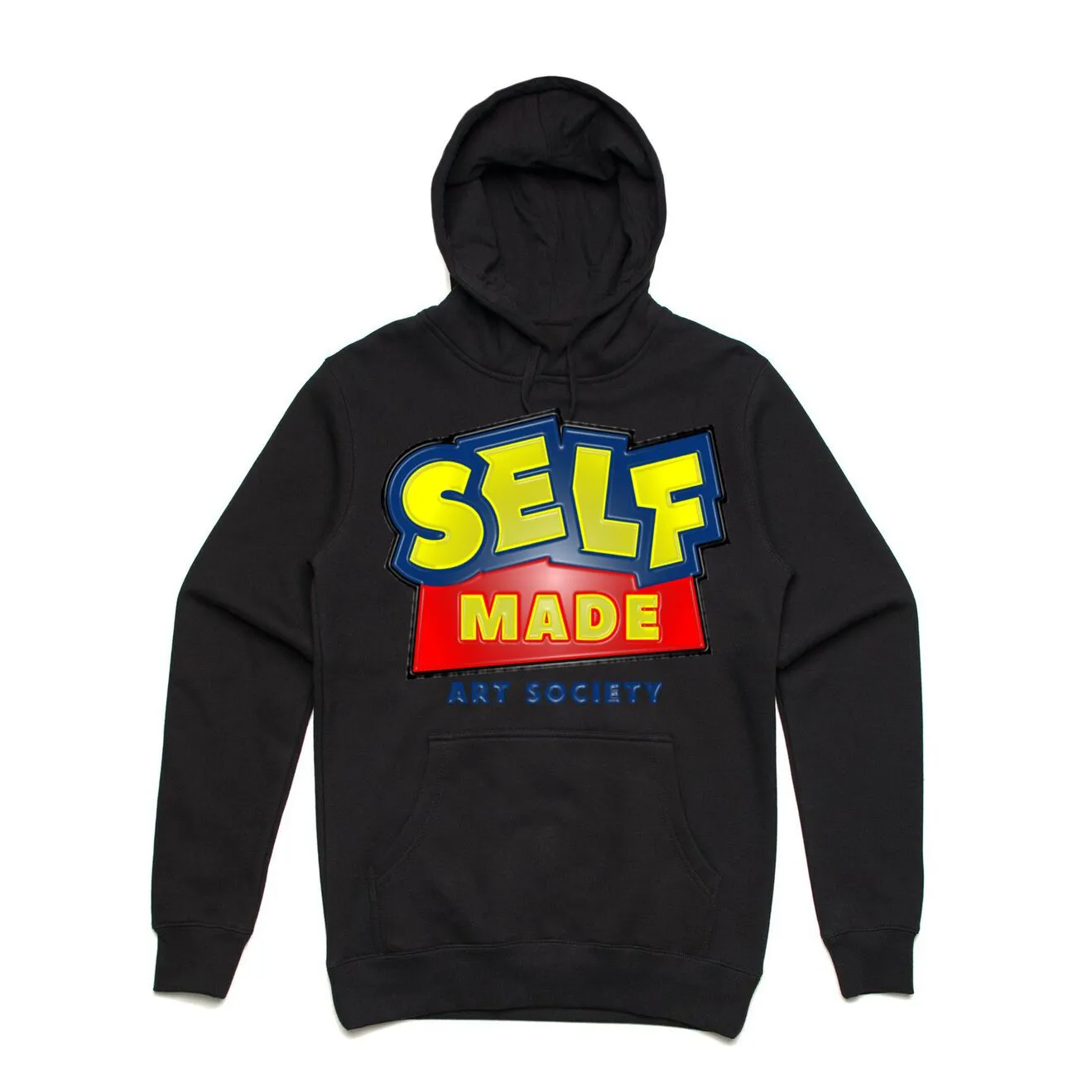 Art Society x Retro Kings SELF MADE 3D HOODIE BLACK