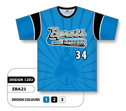 Athletic Knit Custom Sublimated Crew Neck Baseball Jersey Design 1202