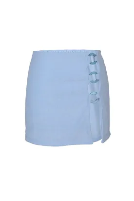 BONITA TERRY BABY BLUE MINI SKIRT