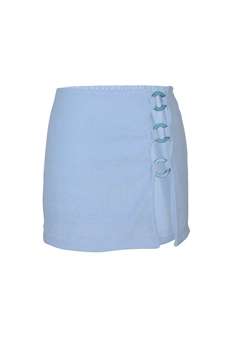 BONITA TERRY BABY BLUE MINI SKIRT