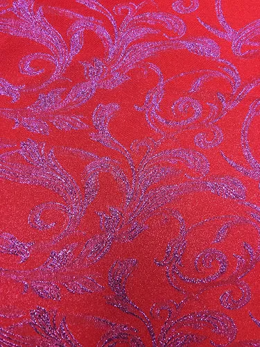 Brocade - 54-inches Wide Red Fuchsia Close-Out
