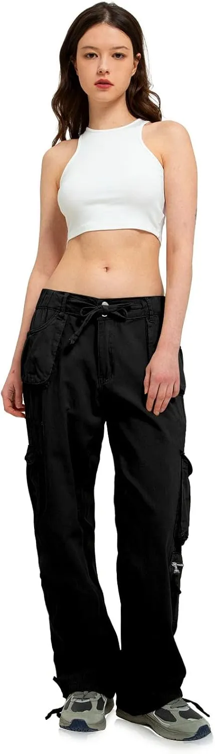 Cargo Pants Women Baggy Hiking Casual Cotton Military Tactical Army Combat Work Pants with 7 Pockets
