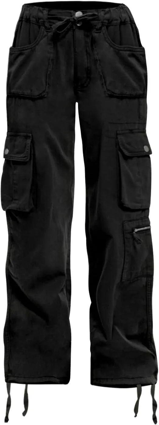 Cargo Pants Women Baggy Hiking Casual Cotton Military Tactical Army Combat Work Pants with 7 Pockets