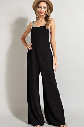 Casually Chic Overalls in Black