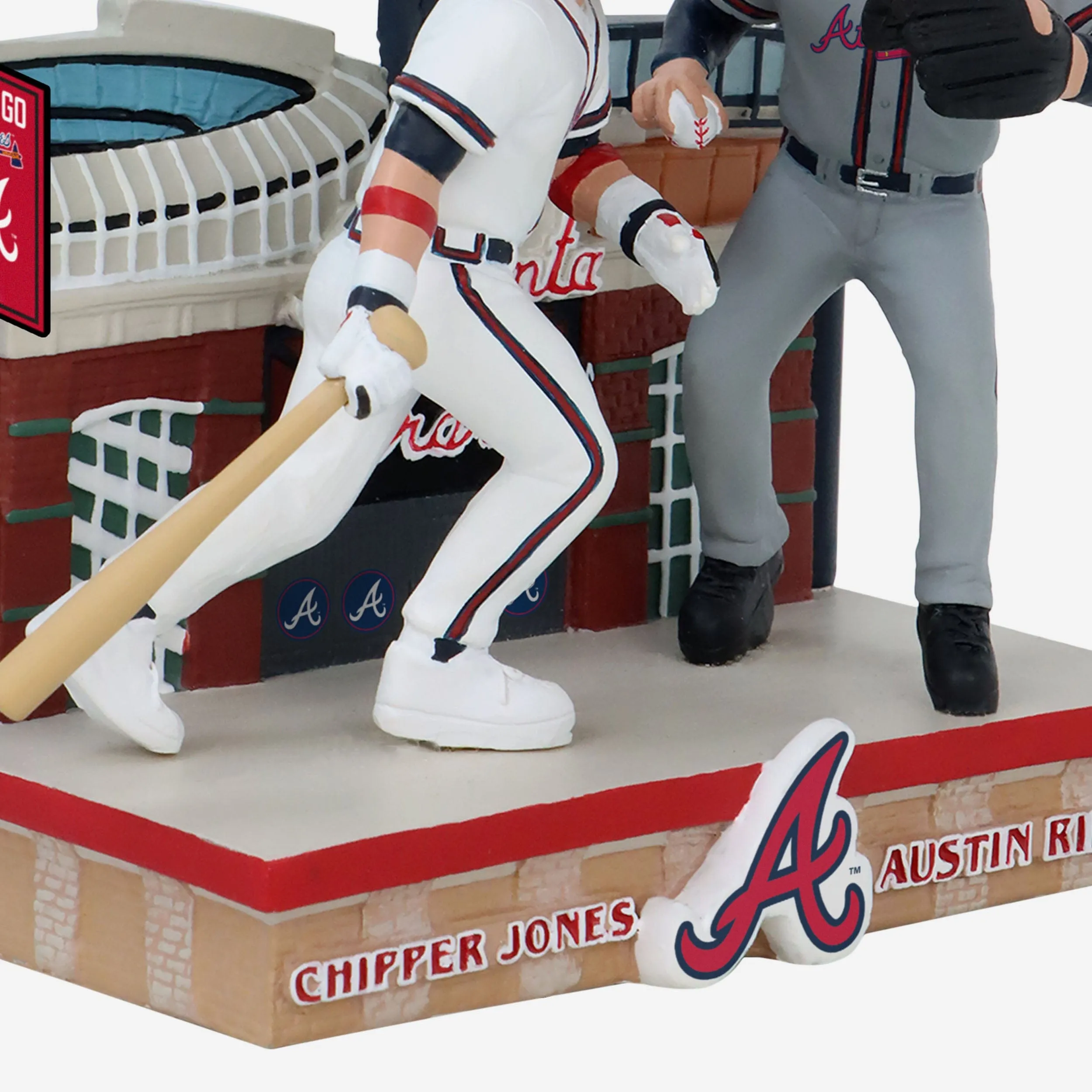 Chipper Jones & Austin Riley Atlanta Braves Then and Now Bobblehead