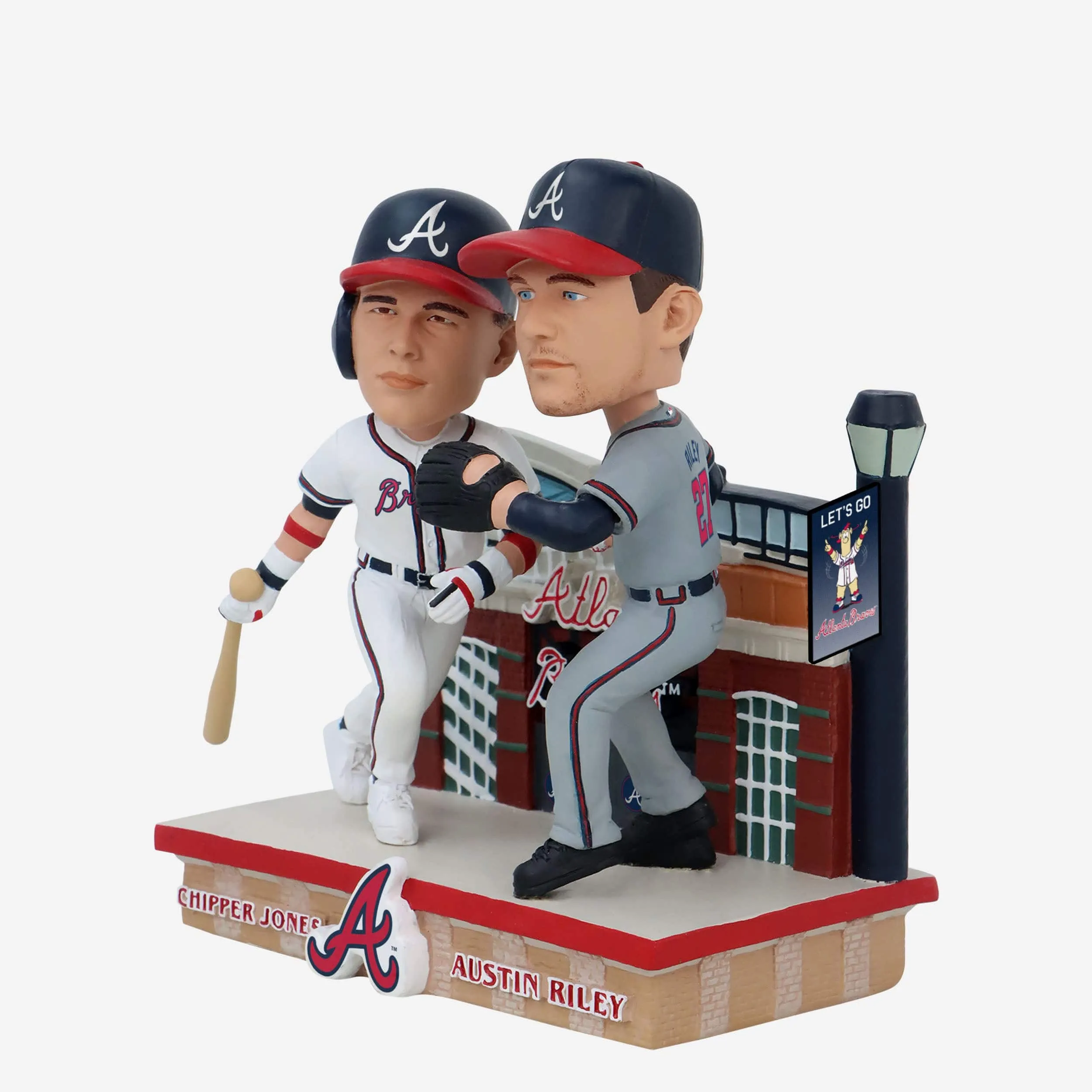 Chipper Jones & Austin Riley Atlanta Braves Then and Now Bobblehead