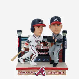 Chipper Jones & Austin Riley Atlanta Braves Then and Now Bobblehead