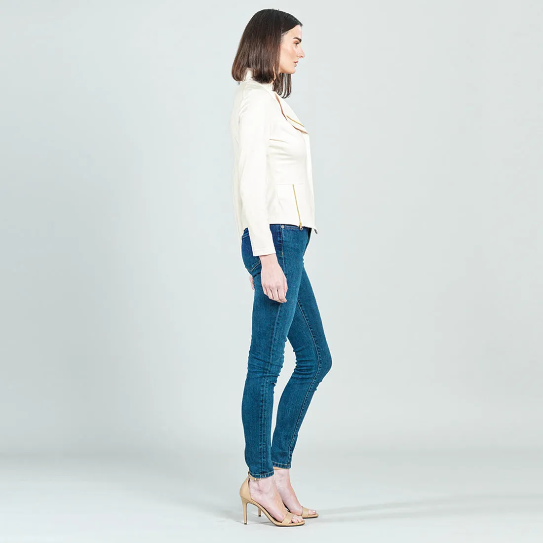 Clara Sun Woo Liquid Metal Jacket - Ivory
