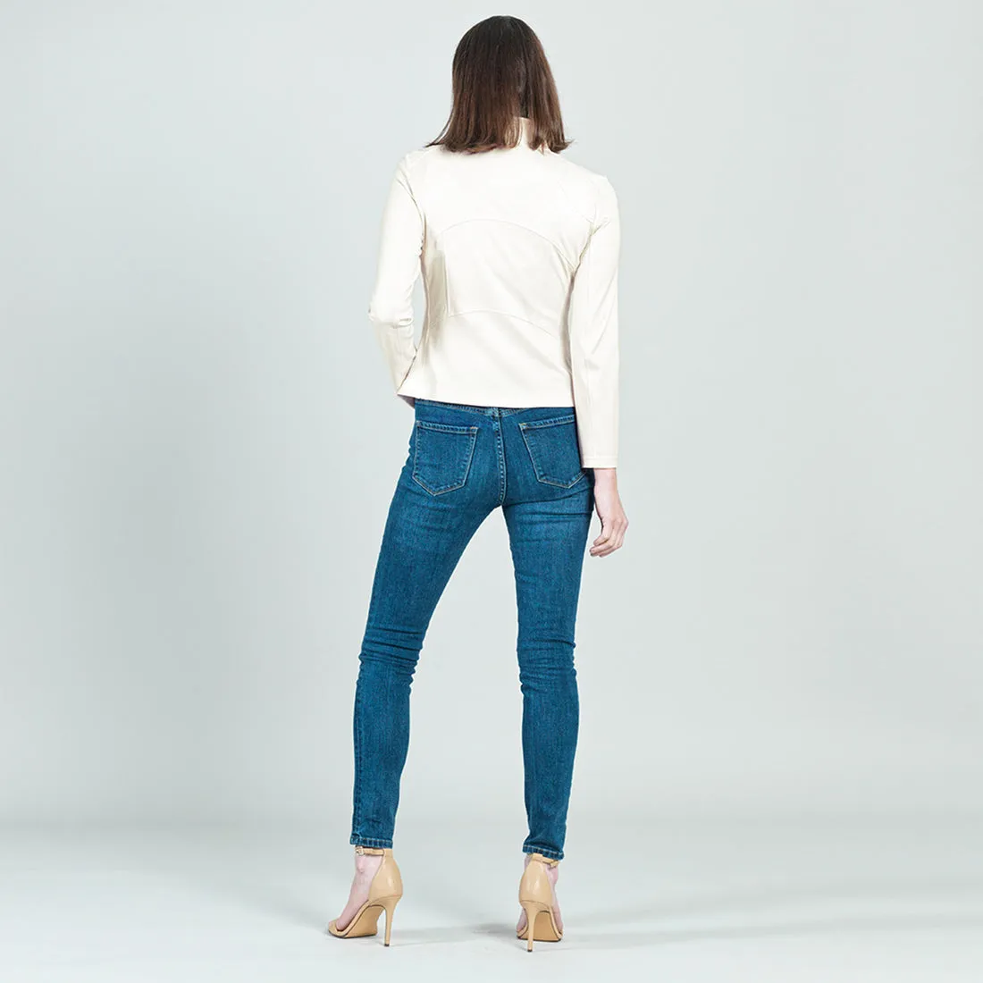 Clara Sun Woo Liquid Metal Jacket - Ivory