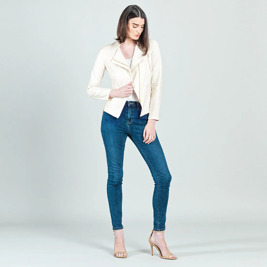 Clara Sun Woo Liquid Metal Jacket - Ivory