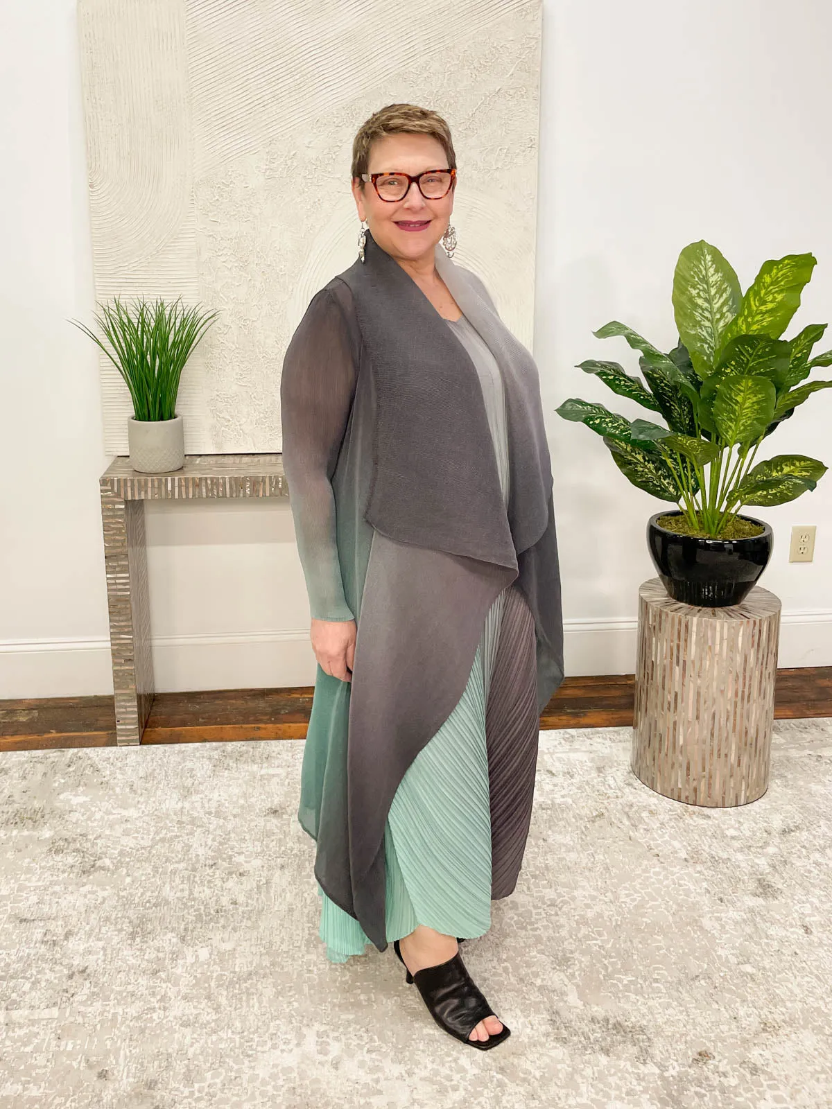 Collare Coat, Foggy Dew Ombre