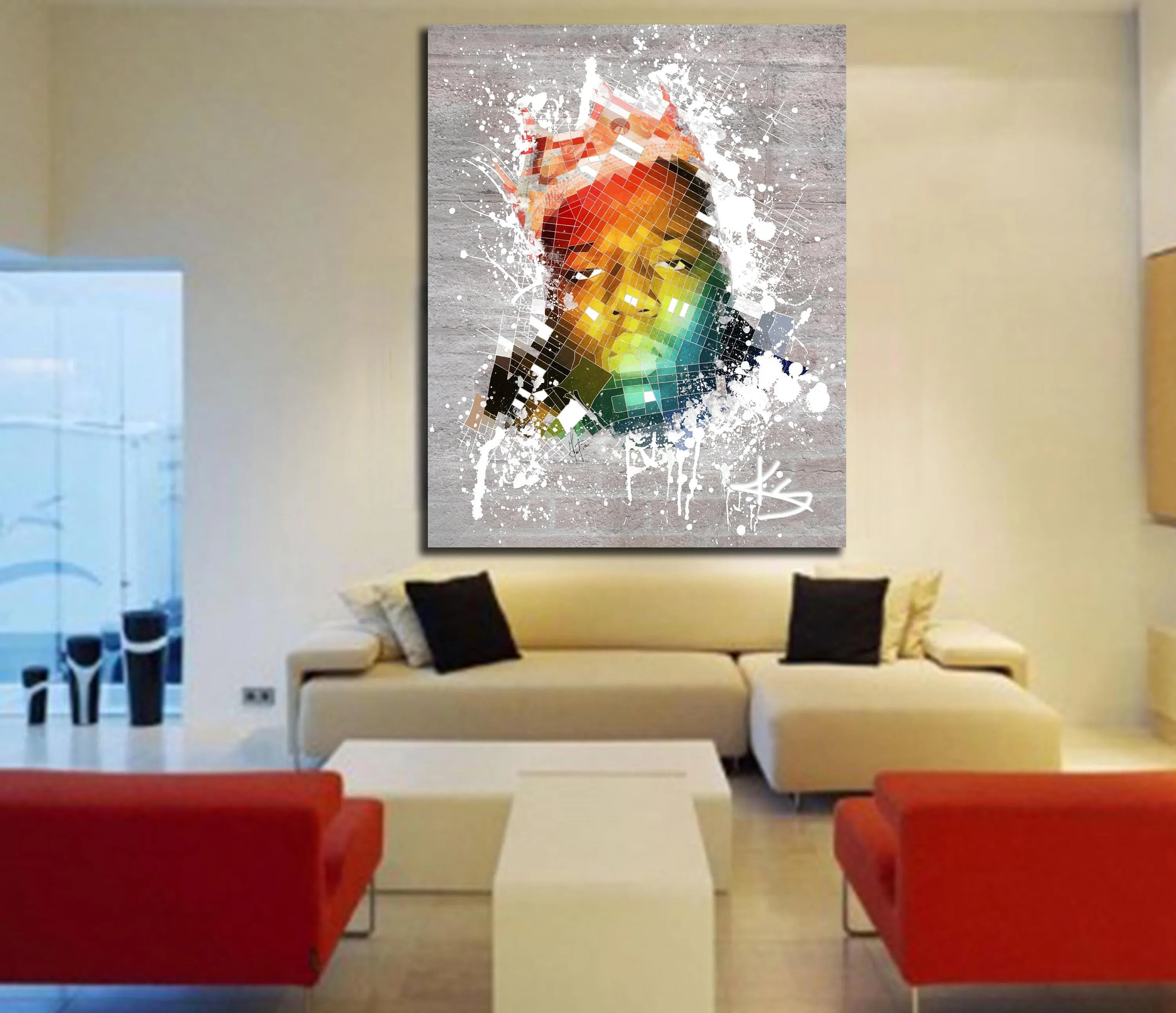 Contemporary Canvas Print Inspired by Biggie Smalls The Notorious B.I.G. // MUS-BG01