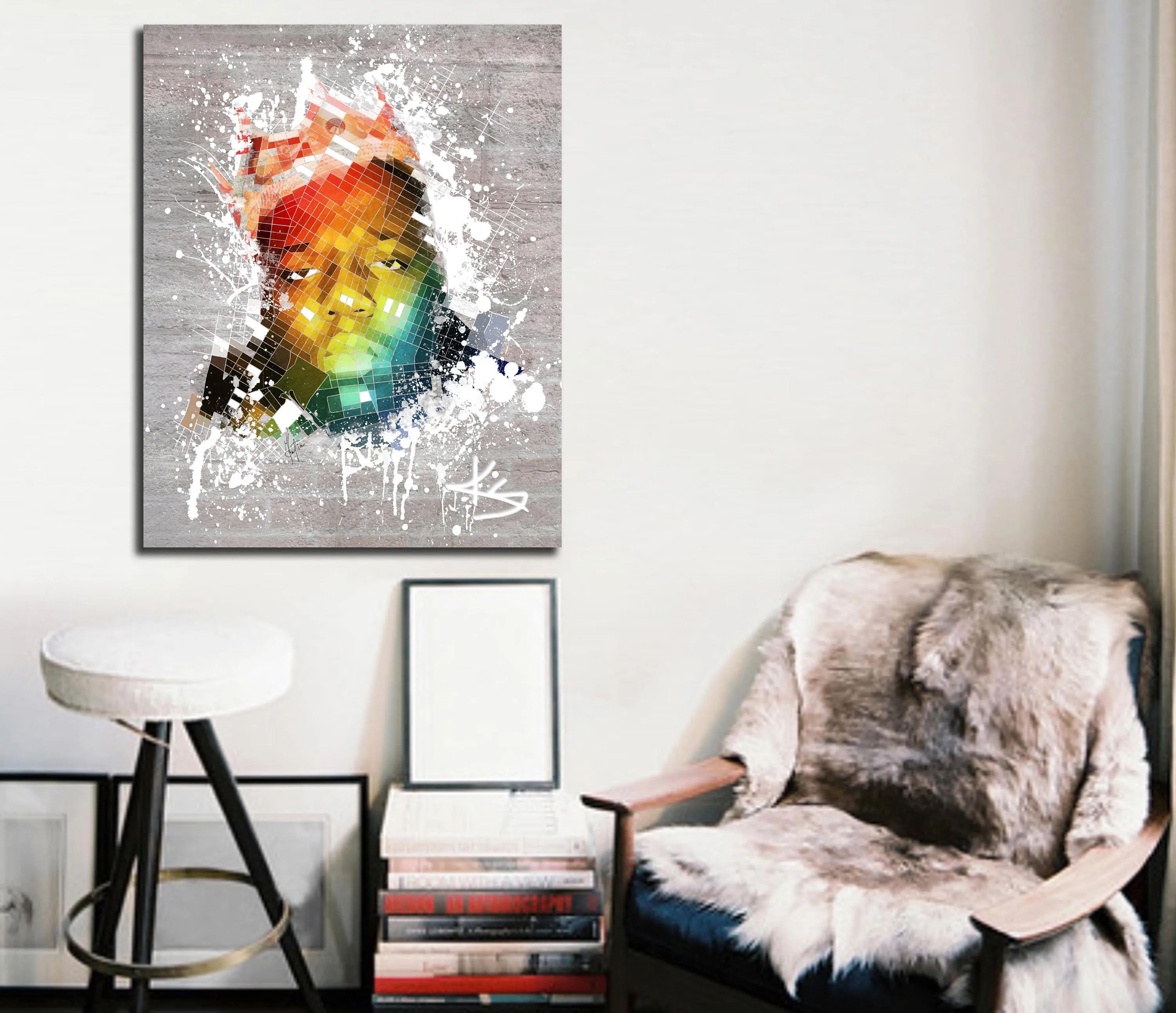 Contemporary Canvas Print Inspired by Biggie Smalls The Notorious B.I.G. // MUS-BG01