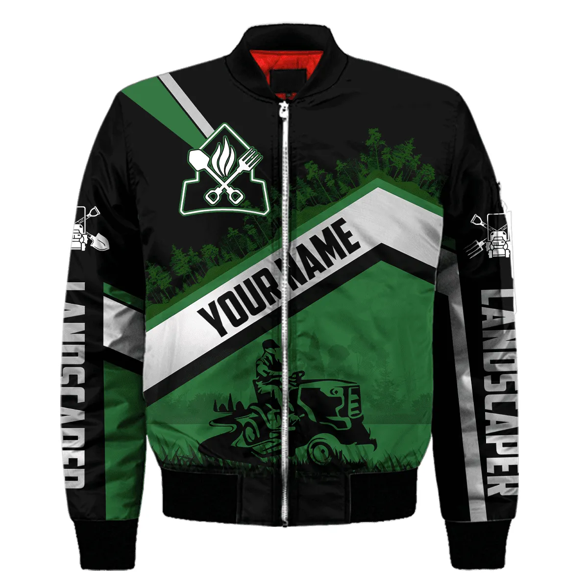 Custom Name Landscaper Operating Lawn Tractor 3D All Over Printed Sweatshirt Hoodie Shirts