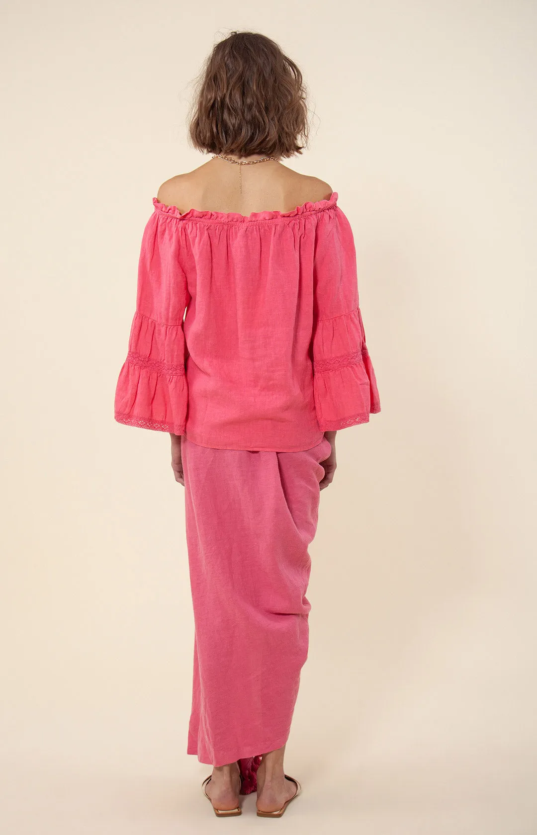 Darci Solid Off the Shoulder Top
