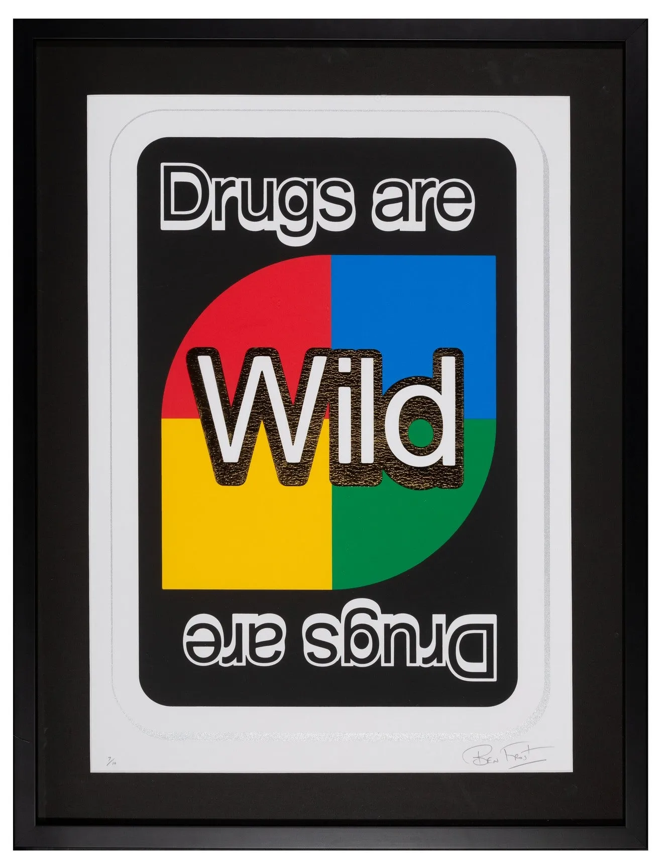 Draw Four- Gold Foil Giclee Print by Ben Frost