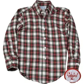 Funtasia Too Holiday Plaid Button Down Shirt