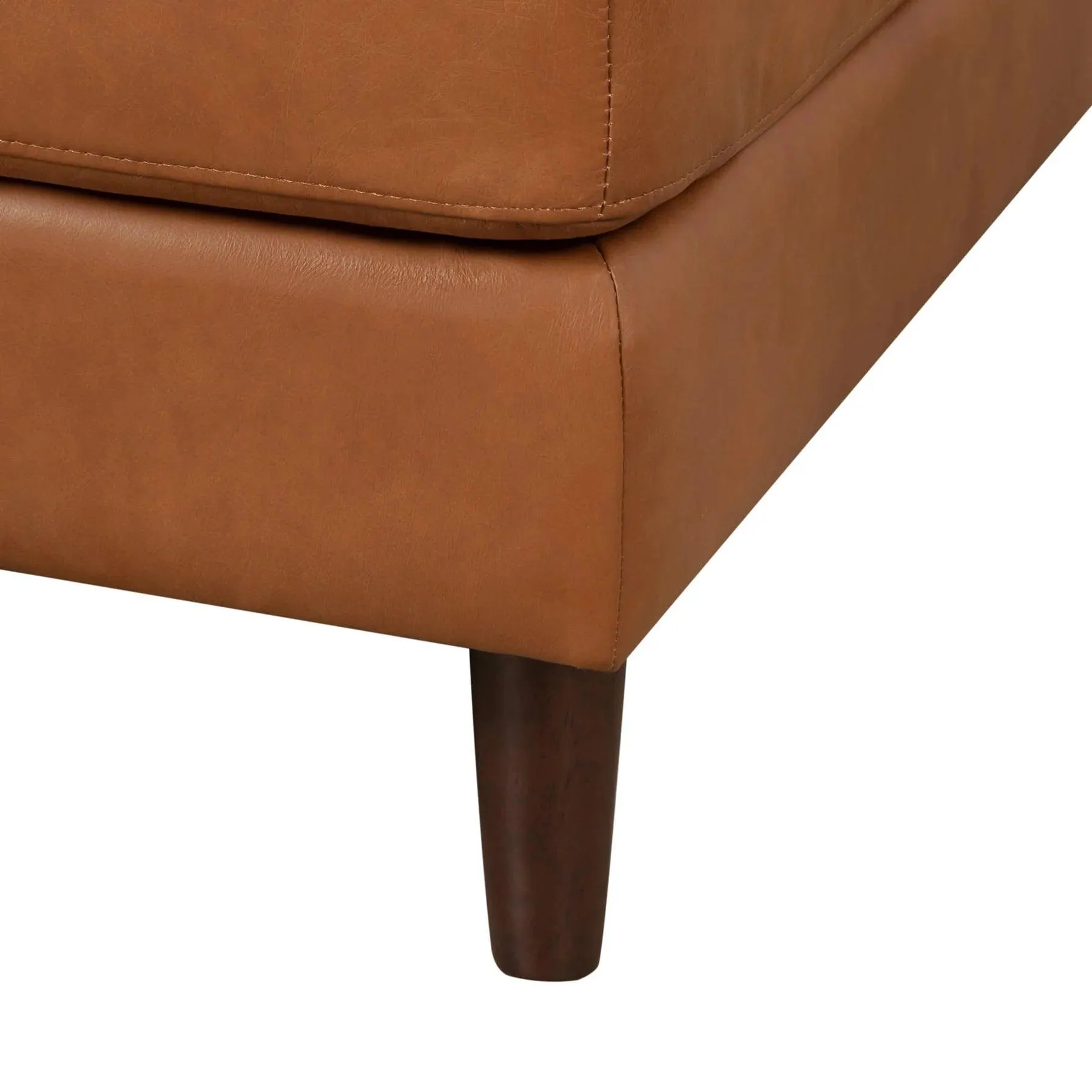 GEORGIA Genuine Leather Sectional Sofa - Oxford Spice