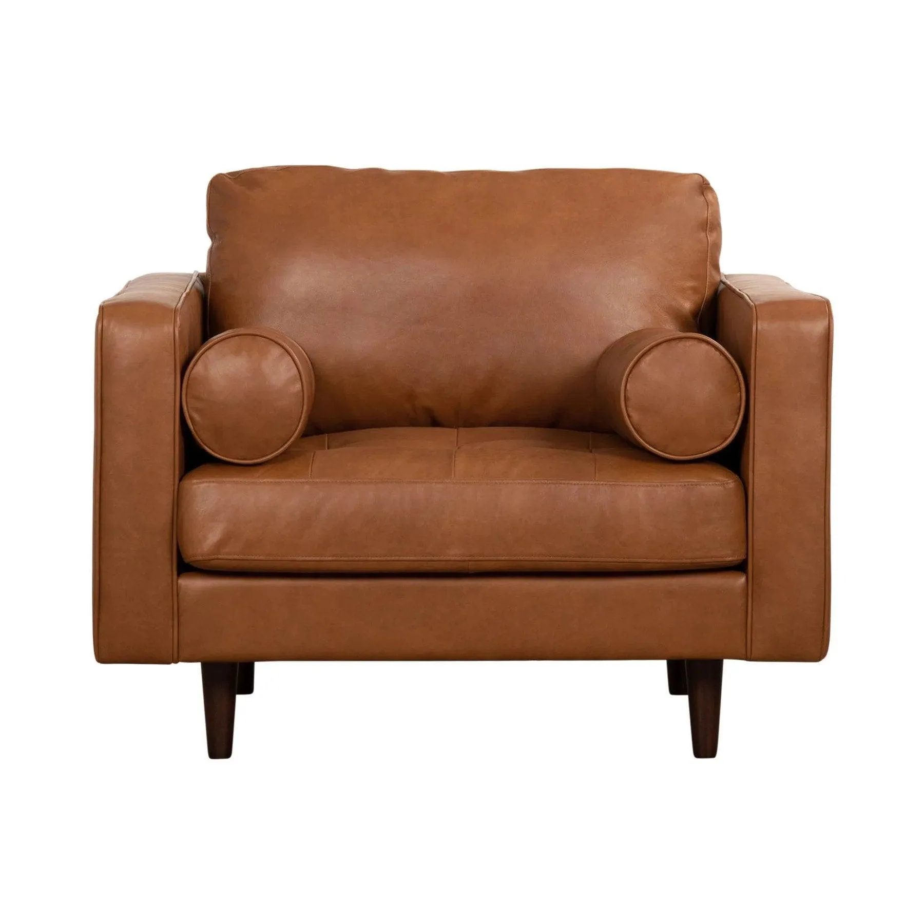 GEORGIA Genuine Leather Sectional Sofa - Oxford Spice