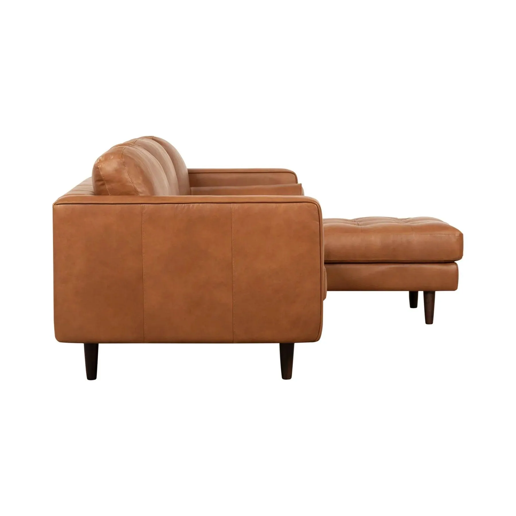 GEORGIA Genuine Leather Sectional Sofa - Oxford Spice