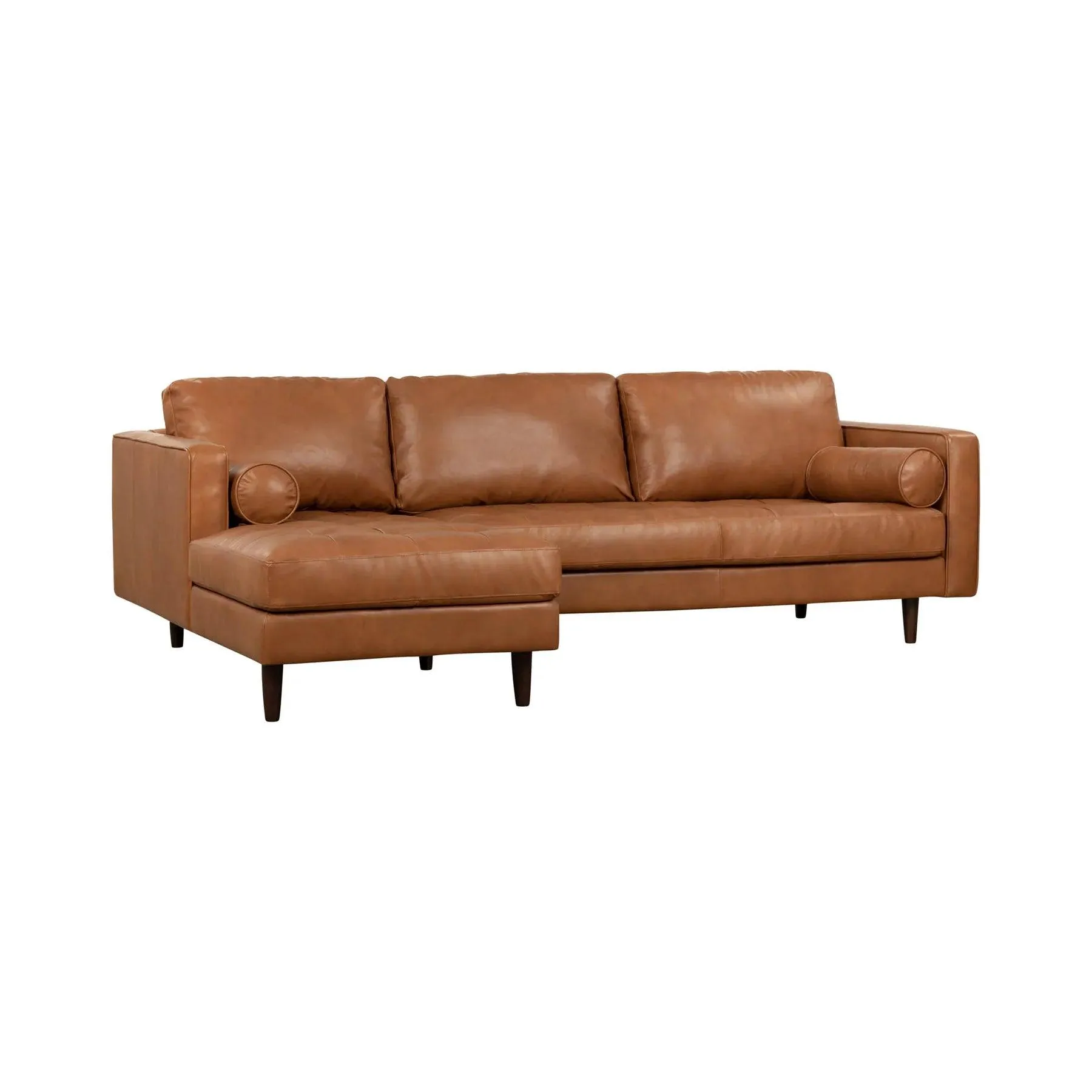 GEORGIA Genuine Leather Sectional Sofa - Oxford Spice