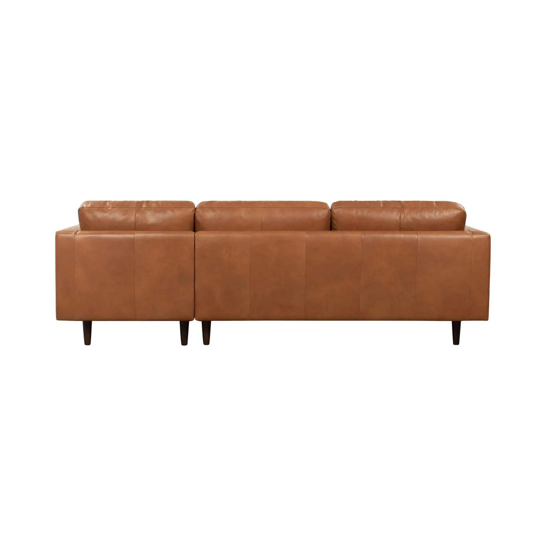 GEORGIA Genuine Leather Sectional Sofa - Oxford Spice