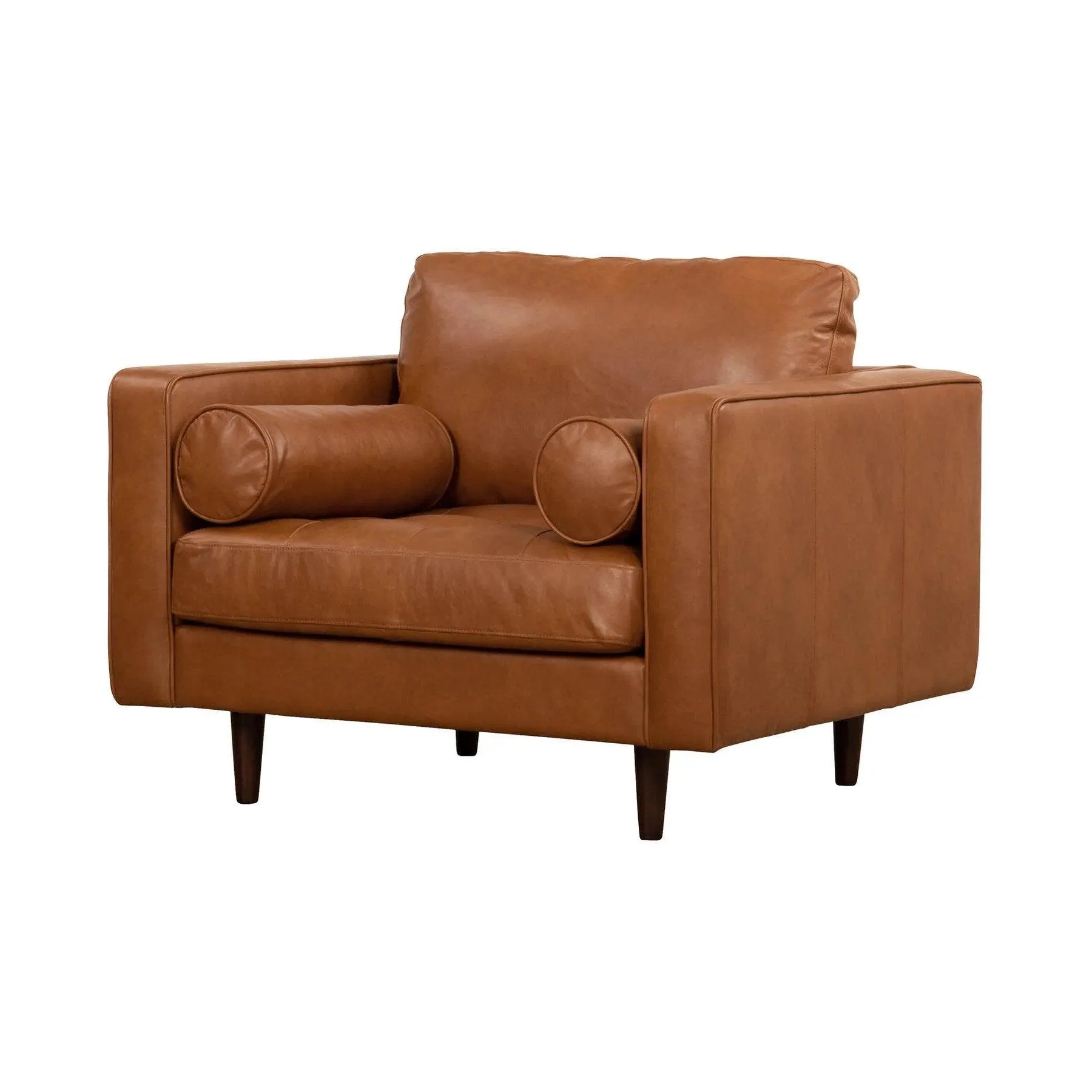 GEORGIA Genuine Leather Sectional Sofa - Oxford Spice
