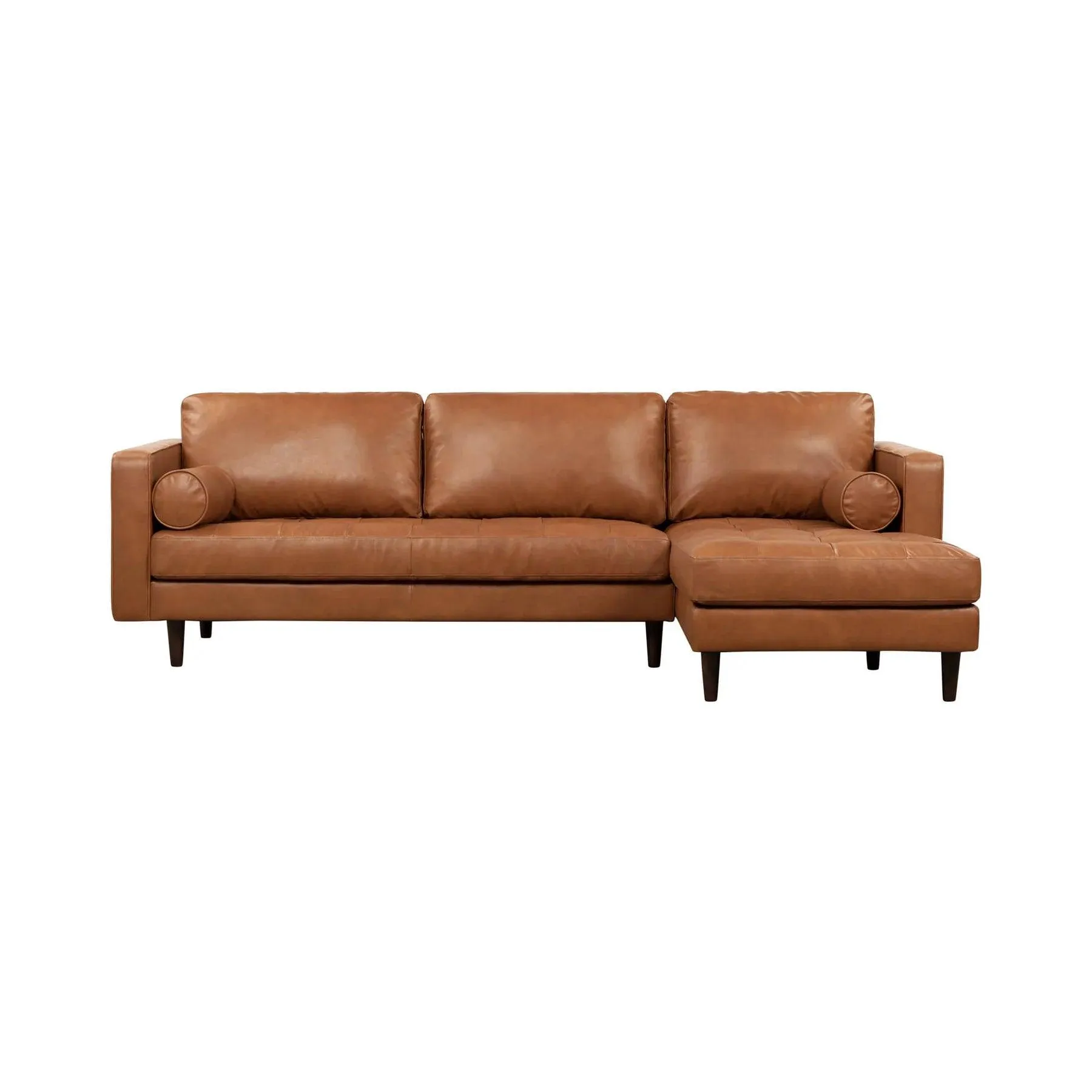GEORGIA Genuine Leather Sectional Sofa - Oxford Spice