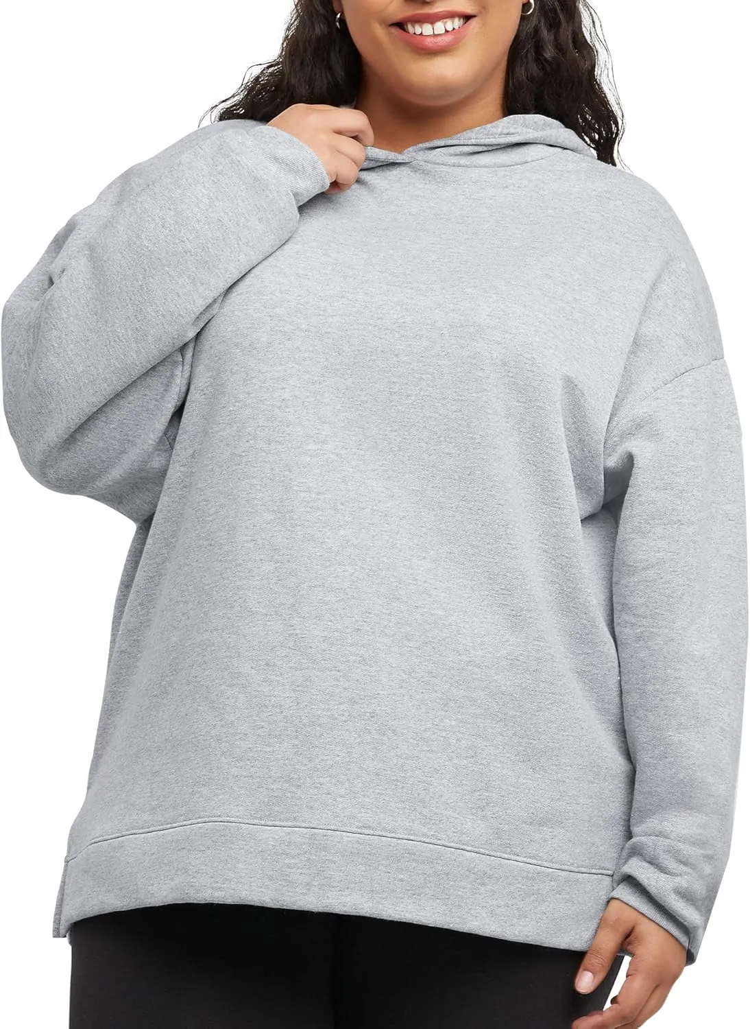 Hanes Women's Ecosmart Plus Size Fleece Hoodie, Midweight Sweatshirt For Women, Kanga Pocket
