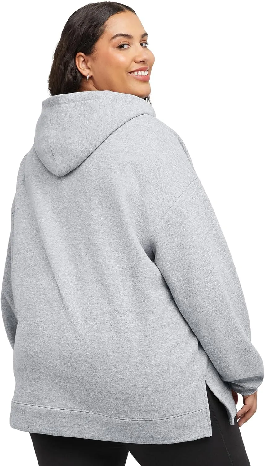 Hanes Women's Ecosmart Plus Size Fleece Hoodie, Midweight Sweatshirt For Women, Kanga Pocket