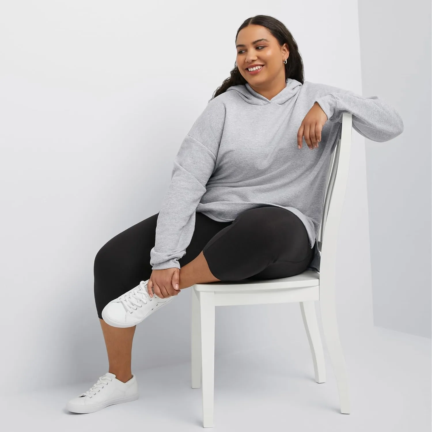 Hanes Women's Ecosmart Plus Size Fleece Hoodie, Midweight Sweatshirt For Women, Kanga Pocket