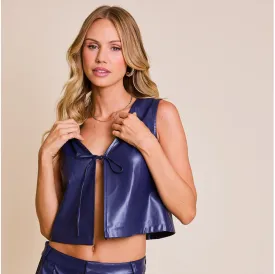 Honey, I'm Home Faux Leather Vest