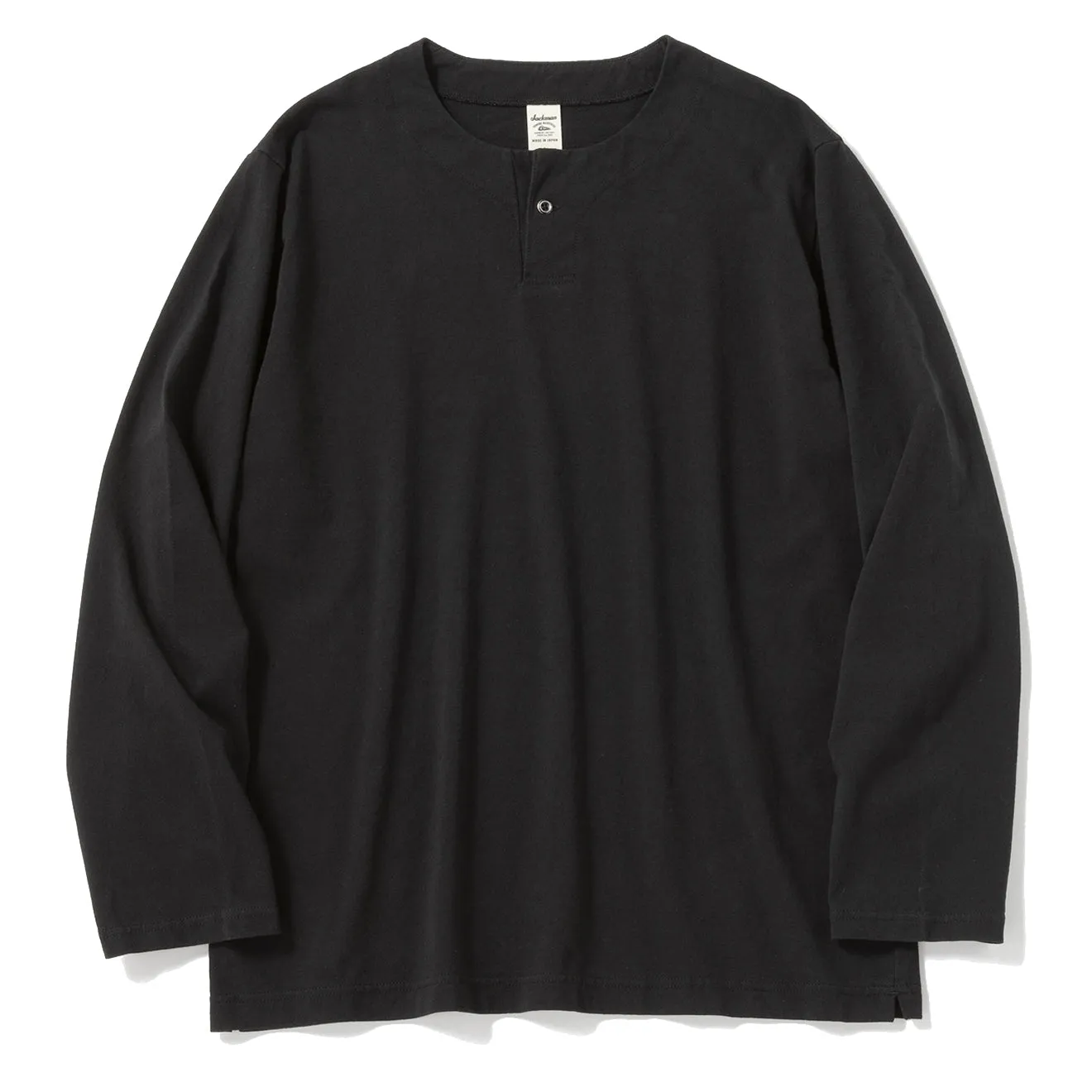 Jackman L/S Henleyneck T-Shirt Black