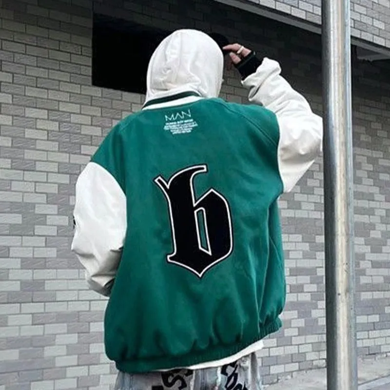 Joskaa Christmas Gift Women Retro Letter Embroidery Jackets Coat Couple Y2K High Street Hip-hop Baseball Uniform Loose Stitching Zipper Jacket 2024