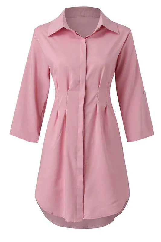 Kali Button Down Shirt Dress