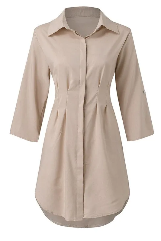 Kali Button Down Shirt Dress
