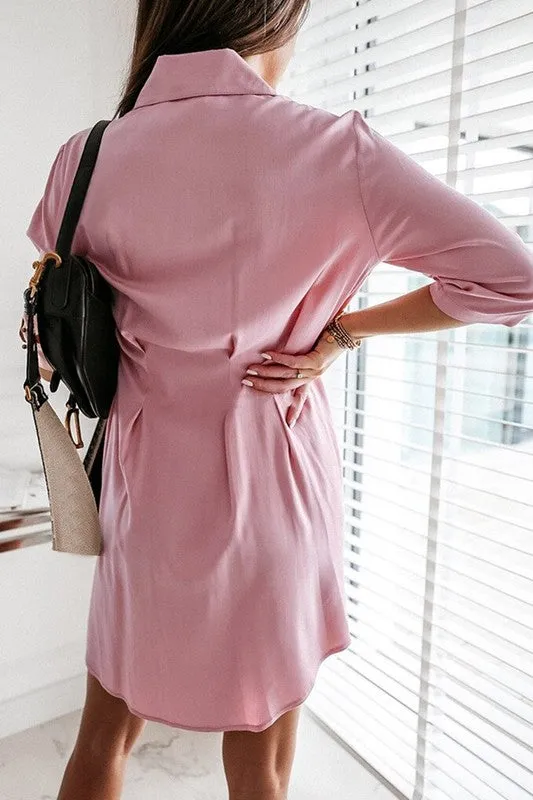 Kali Button Down Shirt Dress